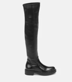 Prada Overknee-Stiefel Aus Leder -Paris Texas Shoes Geschaft P00503077 d3