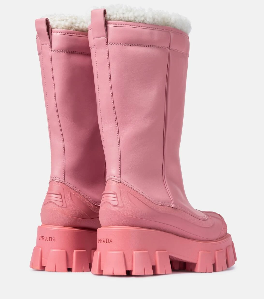 Prada Gefütterte Stiefel Monolith Aus Leder 3 Prada Gefütterte Stiefel Monolith Aus Leder – Bild 3