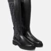 FENDI Stiefel FF Aus Leder Und Strick