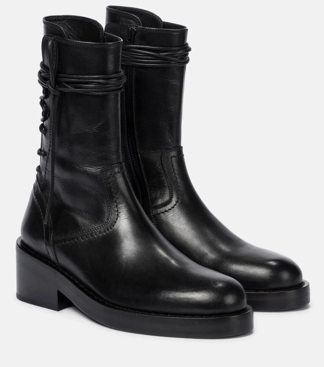 Ann Demeulemeester Stiefel Aus Leder 1 Ann Demeulemeester Stiefel Aus Leder
