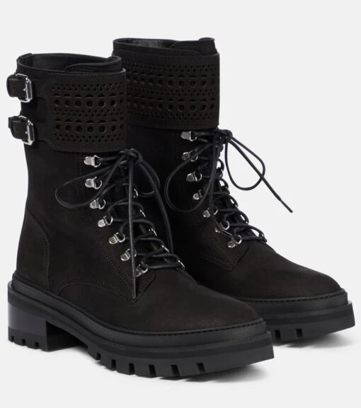 ALAIA Stiefel Aus Leder -Paris Texas Shoes Geschaft P00583016