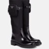 Prada Stiefel Aus Leder Und Nylon
