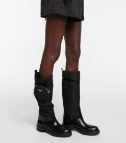 Prada Stiefel Aus Leder Und Nylon -Paris Texas Shoes Geschaft P00587772 d2