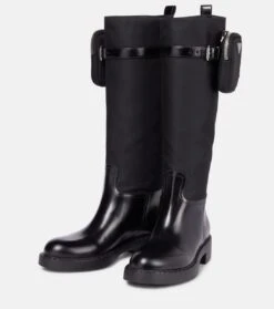 Prada Stiefel Aus Leder Und Nylon -Paris Texas Shoes Geschaft P00587772 d3