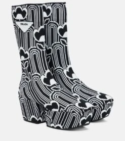 Prada Stiefel Aus Jacquard