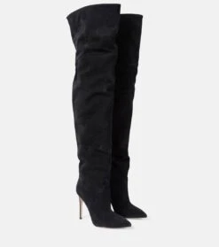 Paris Texas Overknee-Stiefel Aus Veloursleder