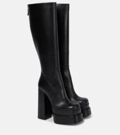 Versace Plateau-Stiefel Aus Leder