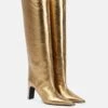 Balenciaga Stiefel Blade Aus Metallic-Leder