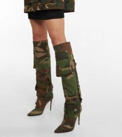 Dolce & Gabbana Bedruckte Stiefel Cardinale -Paris Texas Shoes Geschaft P00660759 d2