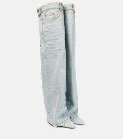 Balenciaga Overknee-Stiefel Falkon Aus Denim