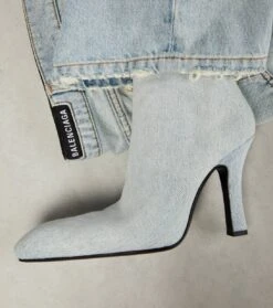 Balenciaga Overknee-Stiefel Falkon Aus Denim -Paris Texas Shoes Geschaft P00682305 d4