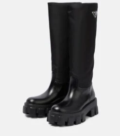 Prada Stiefel Aus Leder Und Nylon -Paris Texas Shoes Geschaft P00695445 d3