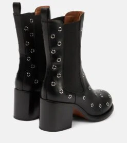 ALAIA Verzierte Stiefel Aus Leder -Paris Texas Shoes Geschaft P00698486 d1