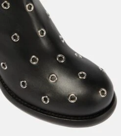ALAIA Verzierte Stiefel Aus Leder -Paris Texas Shoes Geschaft P00698486 d4