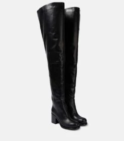 ALAIA Overknee-Stiefel Aus Leder