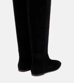 LORO PIANA Overknee-Stiefel Ada Aus Veloursleder -Paris Texas Shoes Geschaft P00710044 d1