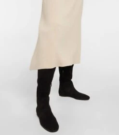 LORO PIANA Overknee-Stiefel Ada Aus Veloursleder -Paris Texas Shoes Geschaft P00710044 d2