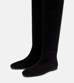 LORO PIANA Overknee-Stiefel Ada Aus Veloursleder -Paris Texas Shoes Geschaft P00710044 d3