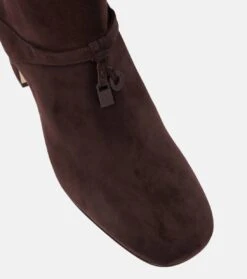 LORO PIANA Stiefel Maxi Charms Aus Veloursleder -Paris Texas Shoes Geschaft P00710050 d4