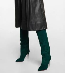 Christian Louboutin Stiefel Astrilarge Botta 100 Aus Veloursleder -Paris Texas Shoes Geschaft P00727820 d2