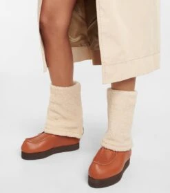 Acne Studios X Kero Stiefel Bero Aus Leder Mit Shearling -Paris Texas Shoes Geschaft P00730157 d2