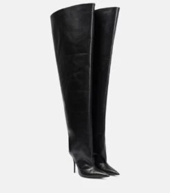 Balenciaga Overknee-Stiefel Waders Aus Leder