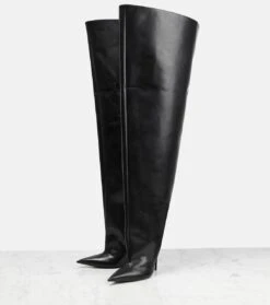 Balenciaga Overknee-Stiefel Waders Aus Leder -Paris Texas Shoes Geschaft P00737183 d3