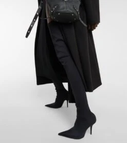 Balenciaga Overknee-Stiefel Knife Aus Jersey -Paris Texas Shoes Geschaft P00741588 d2