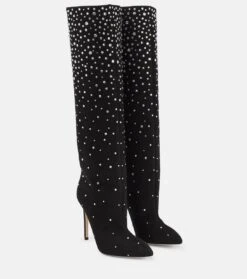 Paris Texas Verzierte Stiefel Aus Veloursleder