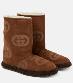 Stiefel Gucci Fria Aus Veloursleder