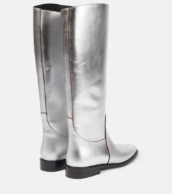 Stiefel Wooster Aus Metallic-Leder -Paris Texas Shoes Geschaft P00746130 d1