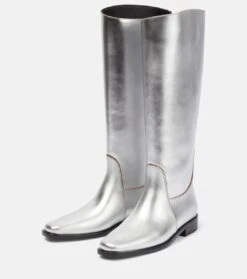 Stiefel Wooster Aus Metallic-Leder -Paris Texas Shoes Geschaft P00746130 d3