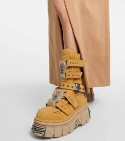 VETEMENTS X New Rock Stiefel Aus Leder -Paris Texas Shoes Geschaft P00754978 d2