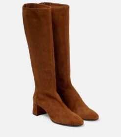 Aquazzura Stiefel Saint Honore Aus Veloursleder