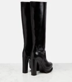 Alexander McQueen Stiefel Aus Leder Mit Plateau -Paris Texas Shoes Geschaft P00765396 d1