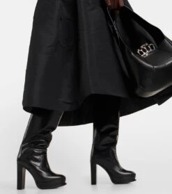 Alexander McQueen Stiefel Aus Leder Mit Plateau -Paris Texas Shoes Geschaft P00765396 d2