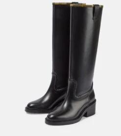 Chloé X Barbour Stiefel Aus Leder -Paris Texas Shoes Geschaft P00766315 d3