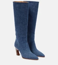 Chloé Stiefel Oli Aus Denim