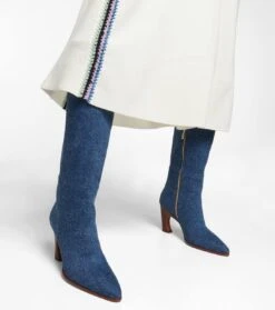 Chloé Stiefel Oli Aus Denim -Paris Texas Shoes Geschaft P00766375 d2