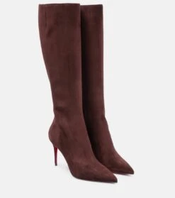 Christian Louboutin Stiefel Kate Botta 85 Aus Veloursleder