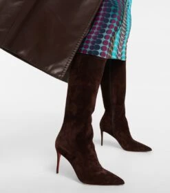 Christian Louboutin Stiefel Kate Botta 85 Aus Veloursleder 9 Christian Louboutin Stiefel Kate Botta 85 Aus Veloursleder -Paris Texas Shoes Geschaft P00766640 d2