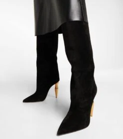 Christian Louboutin Stiefel Lipbotta 100 Aus Veloursleder 9 Christian Louboutin Stiefel Lipbotta 100 Aus Veloursleder -Paris Texas Shoes Geschaft P00766662 d2
