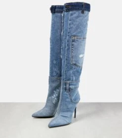 Dolce & Gabbana Stiefel Cardinale Aus Denim -Paris Texas Shoes Geschaft P00770022 d3