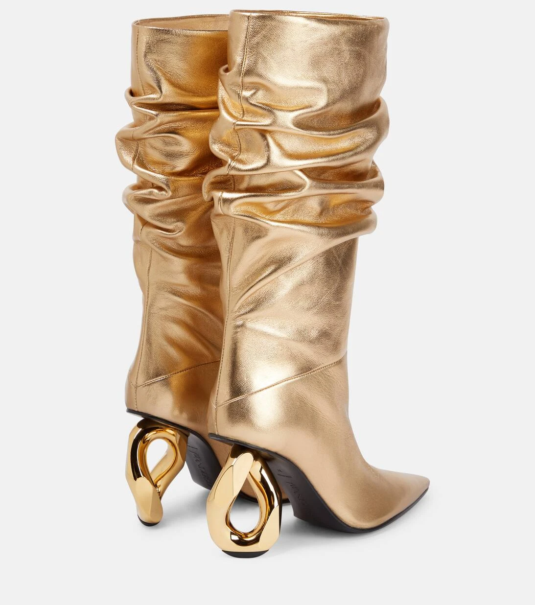 JW Anderson Stiefel Chain Aus Metallic-Leder 3 JW Anderson Stiefel Chain Aus Metallic-Leder – Bild 3