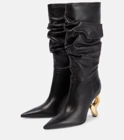 JW Anderson Stiefel Chain Heel Aus Leder 10 JW Anderson Stiefel Chain Heel Aus Leder -Paris Texas Shoes Geschaft P00775286 d3