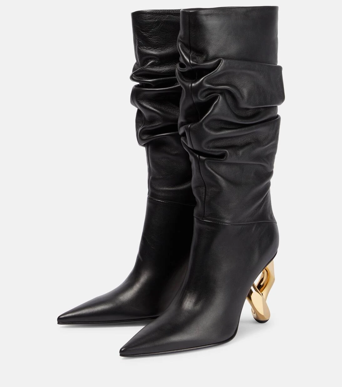 JW Anderson Stiefel Chain Heel Aus Leder 5 JW Anderson Stiefel Chain Heel Aus Leder – Bild 5