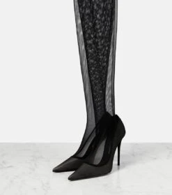 Dolce & Gabbana X Kim Overknee-Stiefel Aus Tüll -Paris Texas Shoes Geschaft P00778568 d3