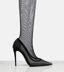 Dolce & Gabbana X Kim Overknee-Stiefel Aus Tüll -Paris Texas Shoes Geschaft P00778568 d4